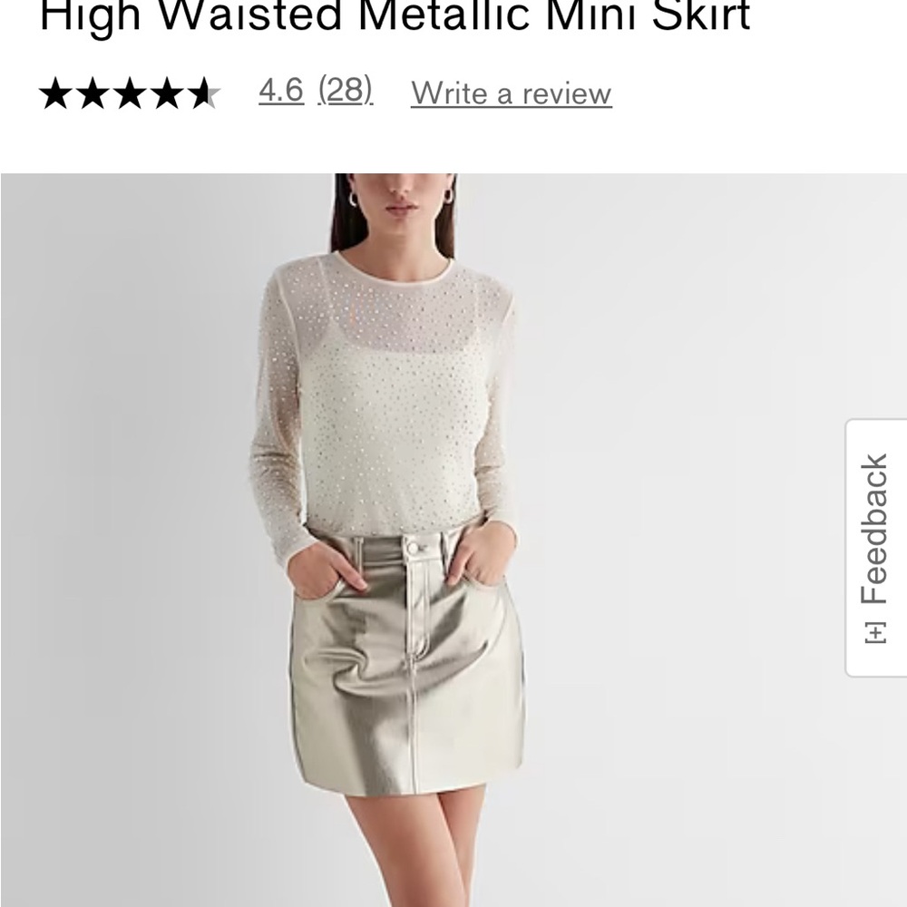 NWT Metallic High Waisted Miniskirt (sz 10)